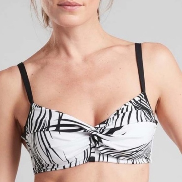 5x$25 NWT Athleta Retro Palm Twist Bikini Top - Picture 1 of 14